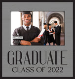 Malden Graduate Class of 2022 Gray and Black Picture Frame Holds 4" x 6" Photo