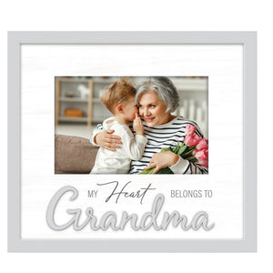 My Heart Belongs to Grandma Picture Frame Holds 4"x6" Photo