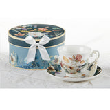 Porcelain Tea Cup & Saucer English Camellia in Gift Box
