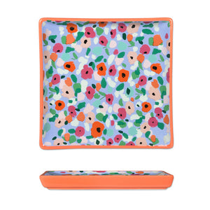 Hallmark Mini Abstract Floral Square Trinket Dish