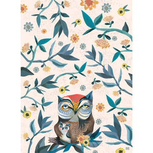 Allend Designs Owl & Owlet Tea Towel
