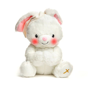 Paws for Prayer Musical Bunny with Light Up Cheeks "This Little Light of Mine"