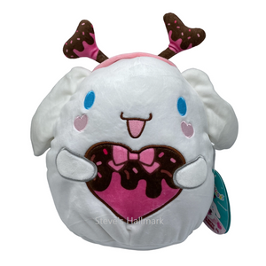 Valentine Squishmallow Sanrio Cinnamoroll Chocolate Dipped with Pink Heart 8" Stuffed Plush by Kelly Toy
