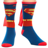 DC Comics Superman Suit Up Crew Socks with Cape for Men