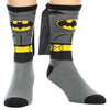 DC Comics Batman Suit Up Crew Socks with Cape for Men