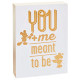 Hallmark Disney Mickey and Minnie Meant to Be Quote Sign