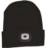 Night Scout™Rechargeable LED Black Beanie Hat