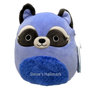 Squishmallow Duranga the Blue Raccoon With Fuzzy Belly 8" Stuffed Plush by Kelly Toy
