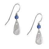 Silver Forest Earrings Silver Blue Teardrop