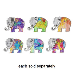 Rainbow Color Good Luck Elephant Pocket Token Charm