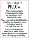 Pink or Blue Tooth Fairy Pocket Pillow