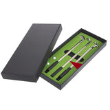 Golf Club Pen Gift Box Set with 3 Pens, 2 Balls, and 1 Flag