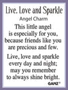 Live Love Sparkle Angel Pocket Token Charm