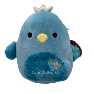 Valentine Squishmallow Fernanda the Teal Bird with Jewel Tone Fuzzy Belly and Wings 12" Stuffed Plush by Kelly Toy