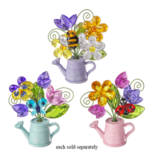 Gardening Watering Can Acrylic Posy Pot Place Card Note Holder