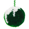 Green Yarn Pom-Pom Fabric Hallmark Ornament