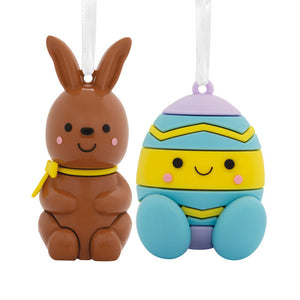Hallmark Better Together Chocolate Bunny and Easter Egg Magnetic Ornaments, Set of 2