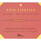 Lucky Feather Gold Bracelet Eighteen Milestone Birthday - Free Shipping
