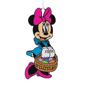 Hallmark Disney Minnie Mouse With Easter Basket Moving Metal Ornament