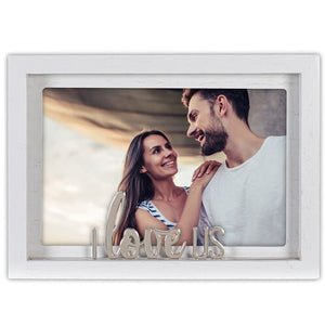 I Love Us Gray Picture Frame Holds 4"x6" Photo