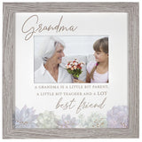 Grandma A Lot Best Friend Water Color Succulent Picture Frame Holds 4"x6" Photo