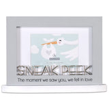 Sneak Peek Baby Sonogram Picture Frame Holds 3"x4" or 4"x6" Photo
