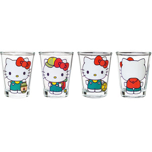 1.5 Oz. Sanrio Hello Kitty Camping Mini Glass Set of 4