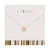 Gold Three Circle Layers Necklace 