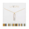 Gold Rectangle Granite Layers Necklace