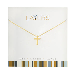 Gold Cross Layers Necklace