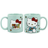 Hello Kitty Stars and Rainbow 14 oz. Aqua Blue Ceramic Mug