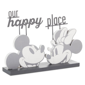 Hallmark Disney Mickey and Minnie Our Happy Place Quote Sign