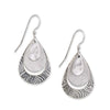 Silver Forest Earrings Silver Triple Layer Teardrops