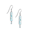 Silver Forest Earrings Silver Blue Rod with Bead