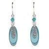 Silver Forest Mixed Turquoise Layered Shapes Pierced Earrings