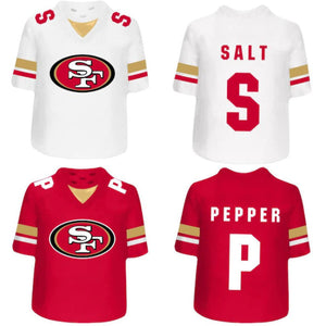 The Memory Company  NFL San Francisco 49ers Team Color Ceramic Novelty Salt And Pepper Shaker