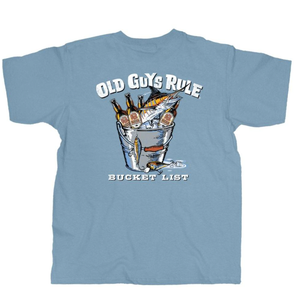 Old Guys Rule T-Shirt Fish and Beer Bucket List