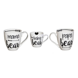 Pap, Mama, Baby Bear Family Cups Gift Set