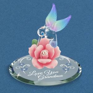 Glass Baron Hummingbird "Love You Grandma" Figurine