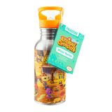 Animal Crossing Metal Water Bottle with Straw Autumn Scene