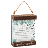 Hallmark Words of Wisdom Hanging Wood Frame Quote Sign, 4x5