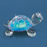 Blue Little Turtle Glass Figurine