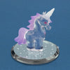 Baby Unicorn with Purple Mane Frosted Horn and Pink Crystal Glass Figurine
