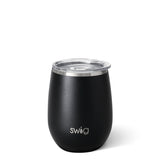 SWIG Matte Black Stemless Wine Cup 14 oz. Stainless Steel and Insulated
