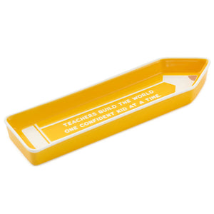 Hallmark Teachers Yellow Pencil-Shaped Trinket Dish