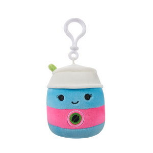 Squishmallow Neon Junk Food Squad Aloeen the Blue Latte 3.5" Clip Stuffed Plush by Kelly Toy