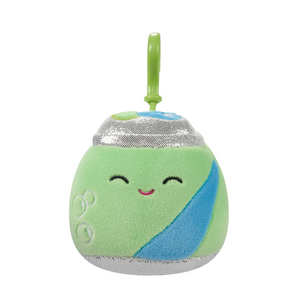 Squishmallow Neon Junk Food Squad Gist the Green Soda 3.5" Clip Stuffed Plush by Kelly Toy