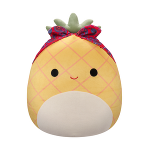Squishmallow Maui the Yellow Pineapple with Paisley Headband 12" Stuffed Plush by Kelly Toy