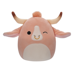 Squishmallow Howland the Peach Brahma Bull 8" Stuffed Plush by Kelly Toy