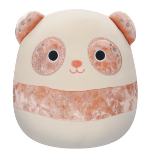Squishmallow Bee the Light Peach Velvet Panda with Eye Patches 12" Stuffed Plush by Kelly Toy
